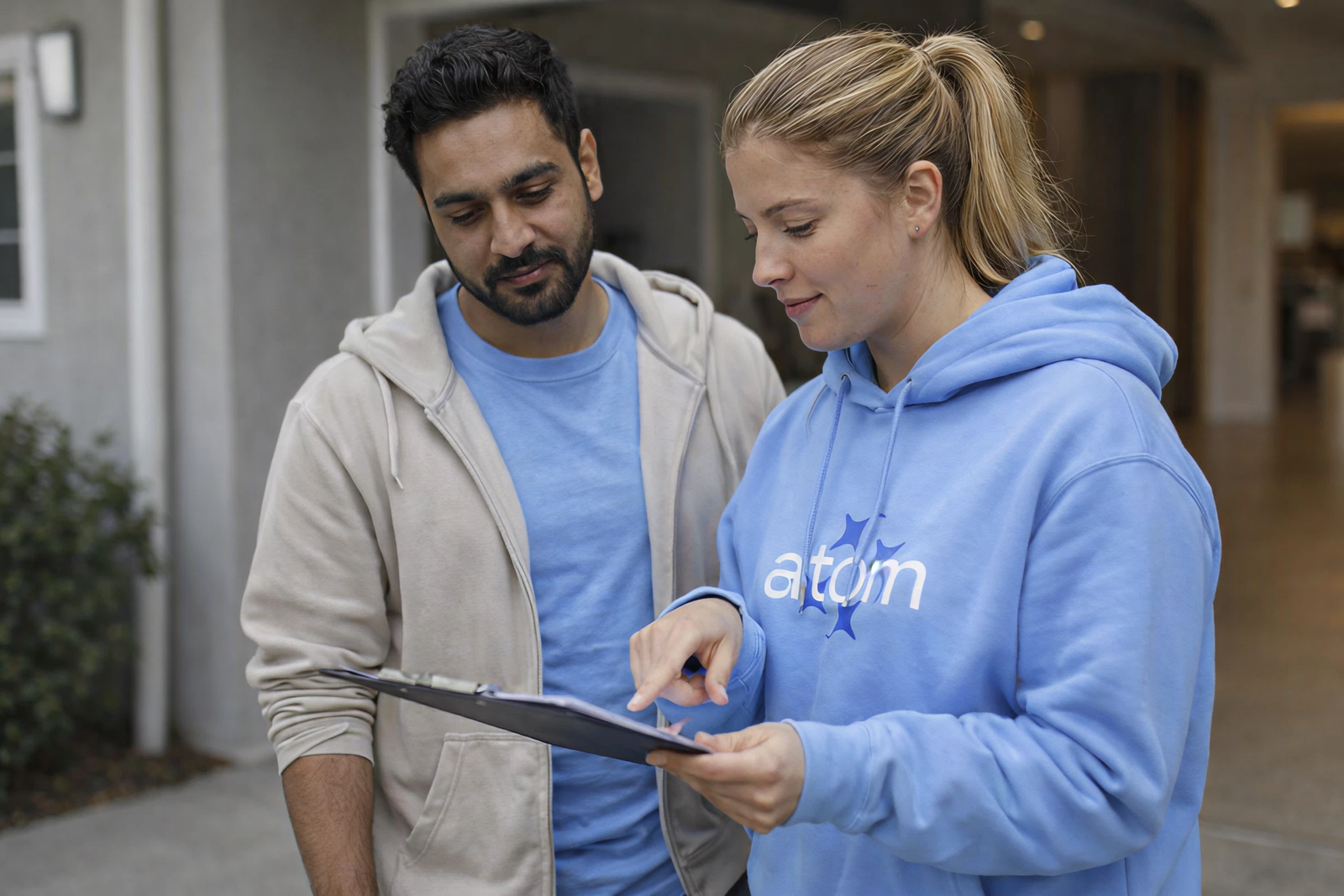 Atom Cleaning Co cleaning process — equipment and team at work in NJ